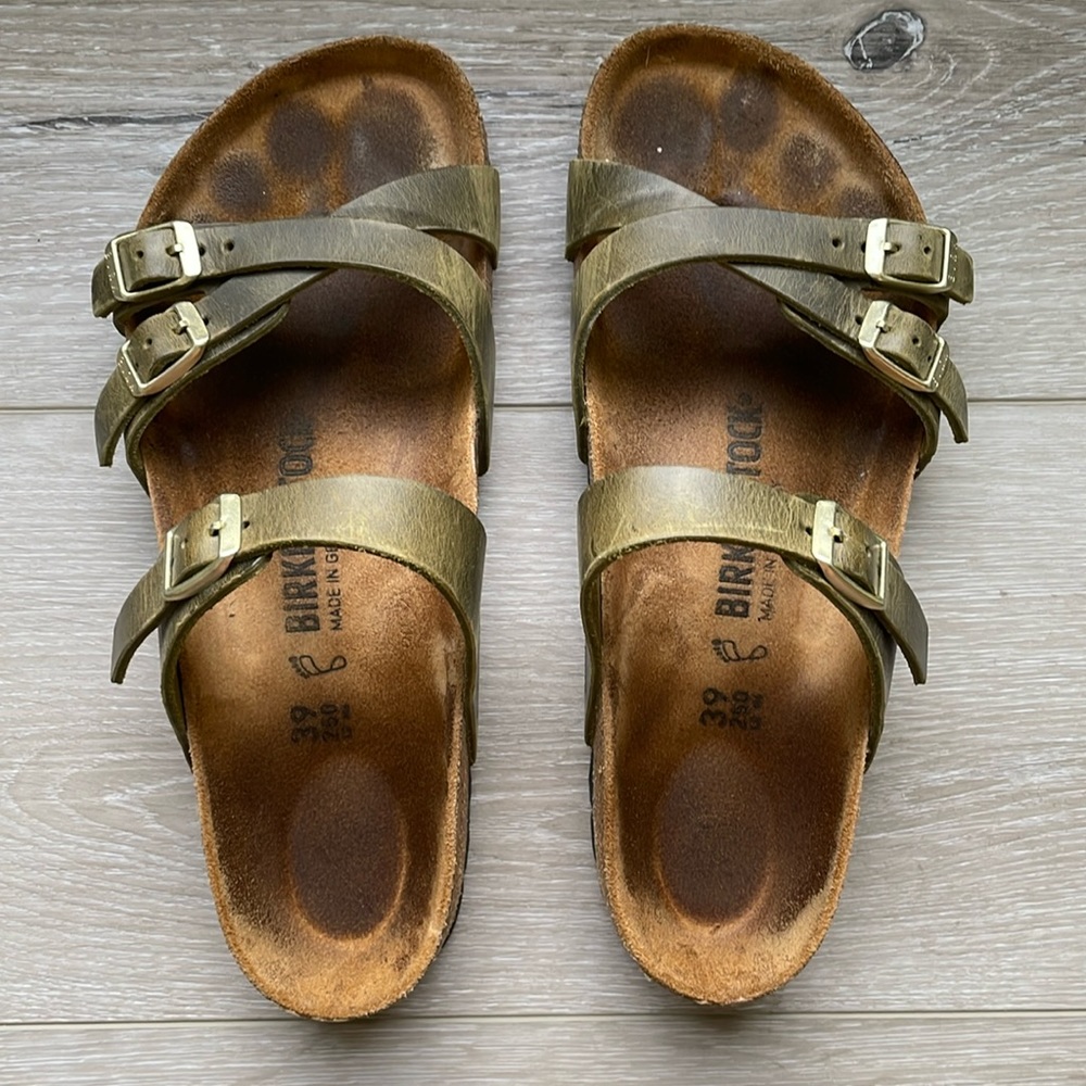 Birkenstock Franca Leather Three Strap Sandal